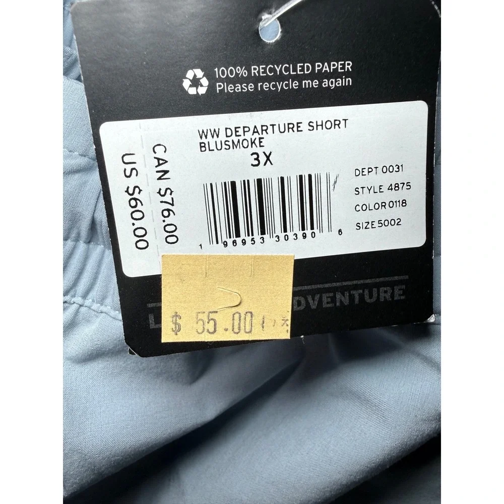 Eddie Bauer Departure Shorts Women Size 3X Blue Smoke Stretch NWT - Picture 3 of 8